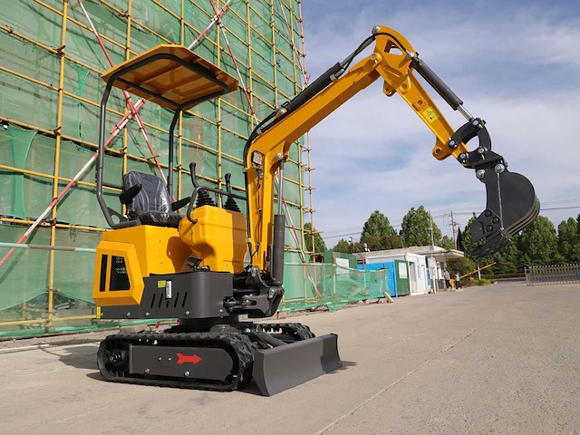 2026 huayee 1000kg minigraafmachine – zwenkgiek – semi-automatische snelwissel – 2 bakken - afbeelding 5 van  7