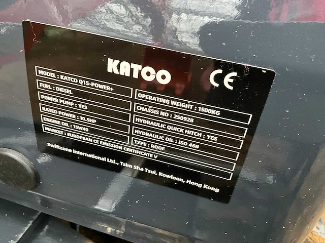 2026 katco graafmachine 1500kg - met garantie - afbeelding 6 van  15