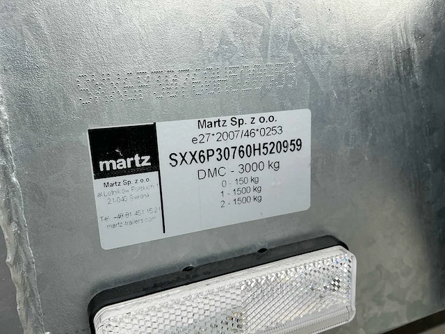 2026 martz autotransporter gt kippbar 480/2 3t aanhangwagen - afbeelding 3 van  11