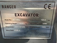 2026 mini graafmachine xt18u – 1.8 ton - afbeelding 23 van  30