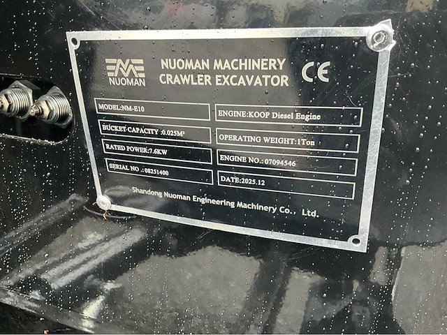 2026 nuoman minigraafmachine 1000kg - 2 jaar garantie - afbeelding 12 van  19