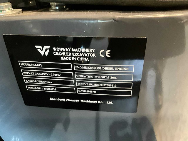 2026 nuoman minigraafmachine 1200kg - zwenkgiek - met garantie - afbeelding 11 van  21