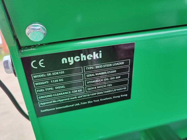 2026 nycheki sk-sdk105 mini schranklader - snelwissel & hydraulische mestbak - ongebruikt - afbeelding 7 van  17