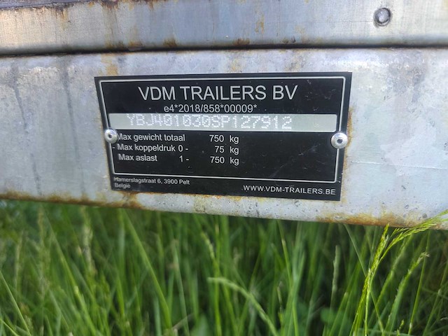 2026 vdm bagagewagen aanhangwagen - afbeelding 2 van  11