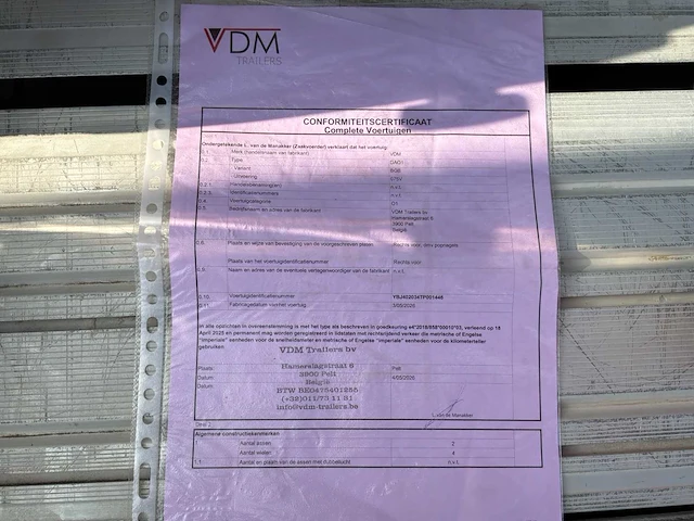 2026 vdm bgb dao1 aanhangwagen - afbeelding 8 van  18
