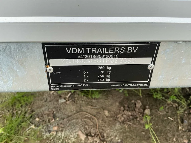 2026 vdm trailers dao1 aanhangwagen - afbeelding 7 van  7