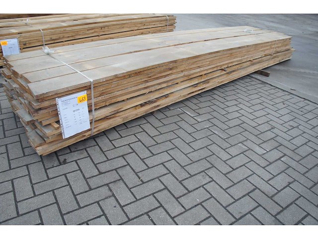 2,03 m³ eiken planken 30mm droog - afbeelding 1 van  4