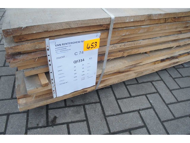 2,03 m³ eiken planken 30mm droog - afbeelding 2 van  4
