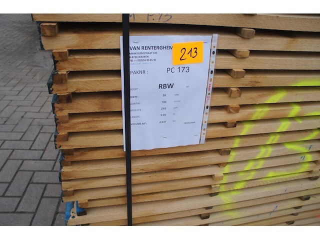 2,04 m³ eiken planken 30mm - afbeelding 2 van  4