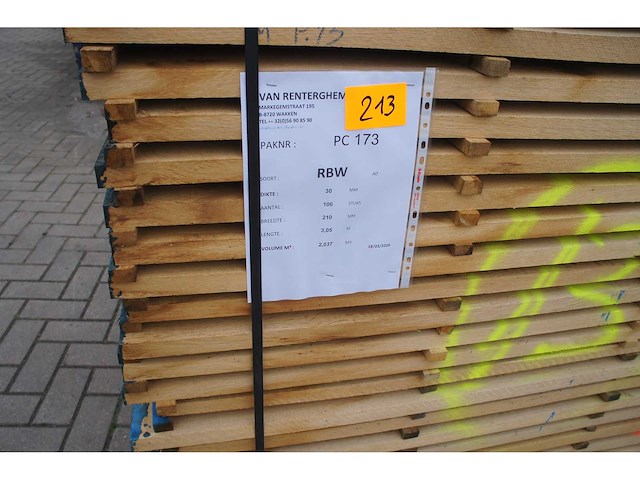 2,04 m³ eiken planken 30mm - afbeelding 2 van  4