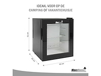 20989 - maxxhome mini koelkast - 42 liter - glazen deur - zwart - afbeelding 6 van  6