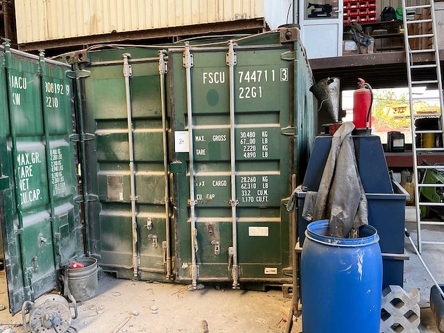20ft opslagcontainer met inhoud - afbeelding 1 van  27