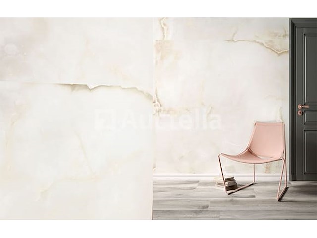 20m² onice white 60x60 rectificatie, marmeren effect, vloer en muur, nieuw gevuld - afbeelding 2 van  2