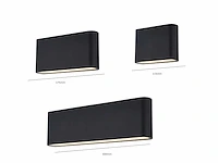 20w led wandlamp duo licht zwart warm wit waterdicht 30cm(4x) - afbeelding 6 van  9