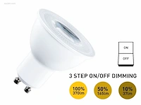 (20x) 4.9w gu10 led spot 3 stappen aan/uit...