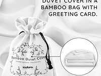 20x bamboe duvet cover 155 x 220 cm, wit effen - afbeelding 1 van  1