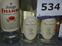 20x fles gedistilleerde drank, wo. 1x filliers jonge ambachtelijke graanjenever, diverse reserve du pere vages eau de vie de mirabelle en l'heritage de l'abbe rousseau marc de bourgogne - afbeelding 2 van  4