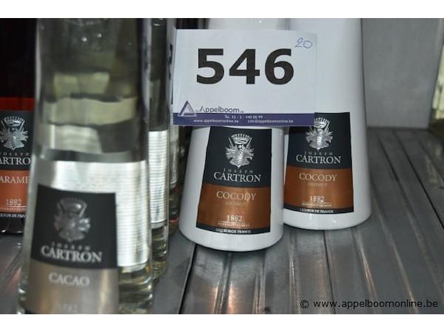 20x fles likeur, joseph cartron, wo. cacao, caramel, cocody, framboise, lychée - afbeelding 2 van  4