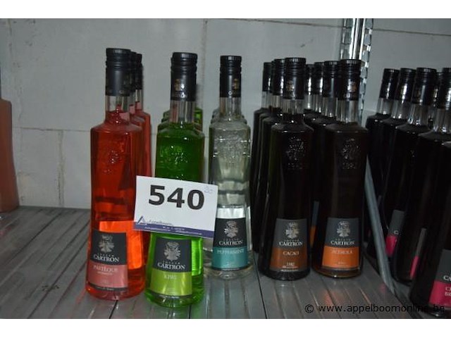 20x fles likeur, joseph cartron, wo. pastèque, kiwi, peppermint, cacao, acérola - afbeelding 1 van  3