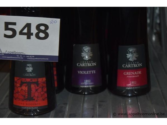 20x fles likeur, joseph cartron, wo. the rooibos, violette, grenade - afbeelding 2 van  2