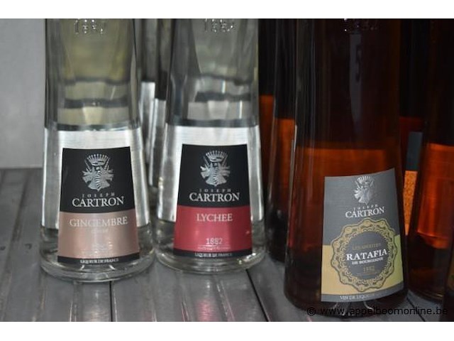 20x fles likeur/wijn, joseph cartron, wo. gingembre, lychee, ratafia, vin cuit de provence - afbeelding 2 van  3