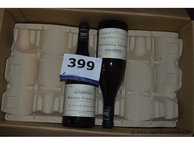 20x fles witte wijn, la soufrandière, mâcon-vinzelles, le clos de grand-père, 2008, 75cl - afbeelding 1 van  3
