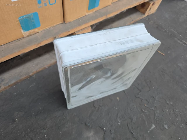 (20x) glazen bouwblokken fidenza wit gewolkt en... - afbeelding 2 van  4
