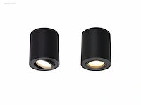 (20x) gu10 opbouwspot armatuur zwart kantelbaar... - afbeelding 1 van  6
