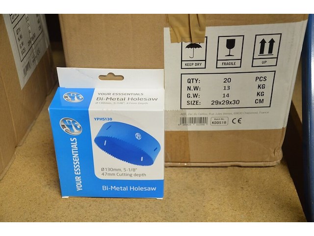 20x holesaw diam 130 mm - afbeelding 1 van  2