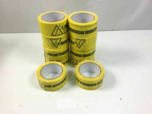 (20x) showgear 66 m x 5 cm nederlands waarschuwingstape - afbeelding 1 van  3