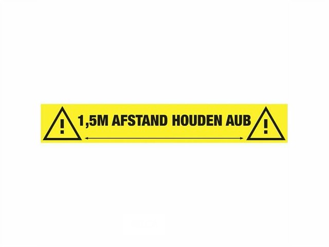 (20x) showgear 66 m x 5 cm nederlands waarschuwingstape - afbeelding 3 van  3
