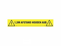 (20x) showgear 66 m x 5 cm nederlands waarschuwingstape - afbeelding 3 van  3
