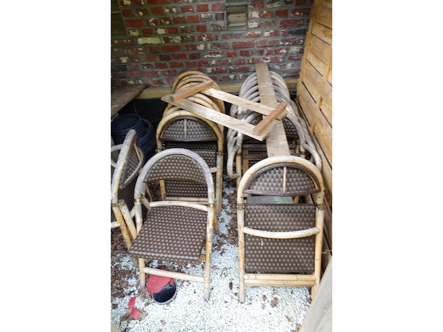 20x stoel & 5x bak in hout - afbeelding 2 van  3