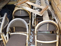 20x stoel & 5x bak in hout - afbeelding 2 van  3
