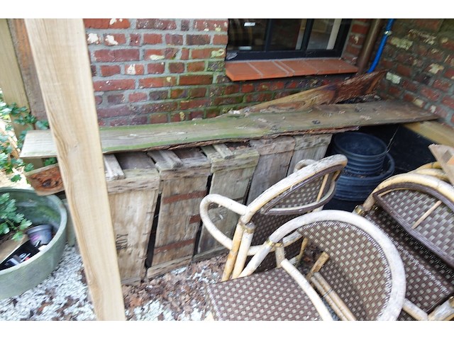 20x stoel & 5x bak in hout - afbeelding 3 van  3