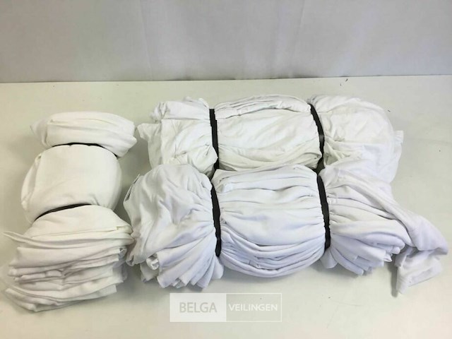 (20x) t-shirts korte mouw wit - afbeelding 2 van  2