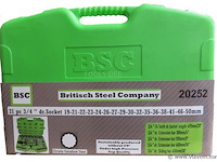 21 delige doppenset 3/4" met ratel bsc - afbeelding 2 van  2