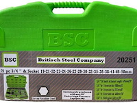 21 delige doppenset 3/4" met ratel bsc - afbeelding 2 van  5