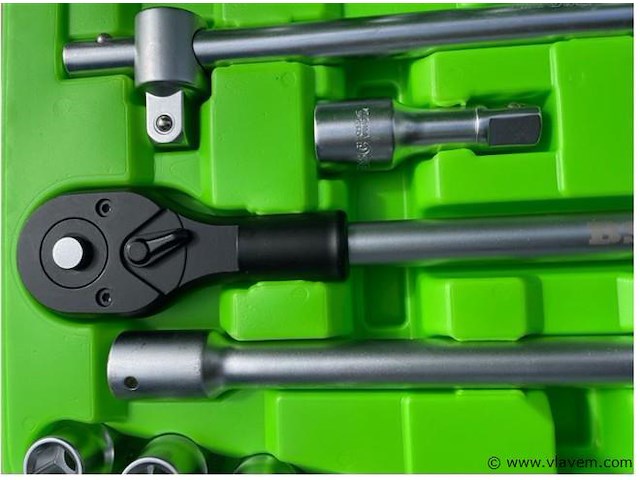 21 delige doppenset 3/4" met ratel bsc - afbeelding 4 van  5