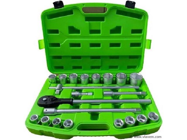 21 delige doppenset 3/4" met ratel bsc - afbeelding 1 van  5