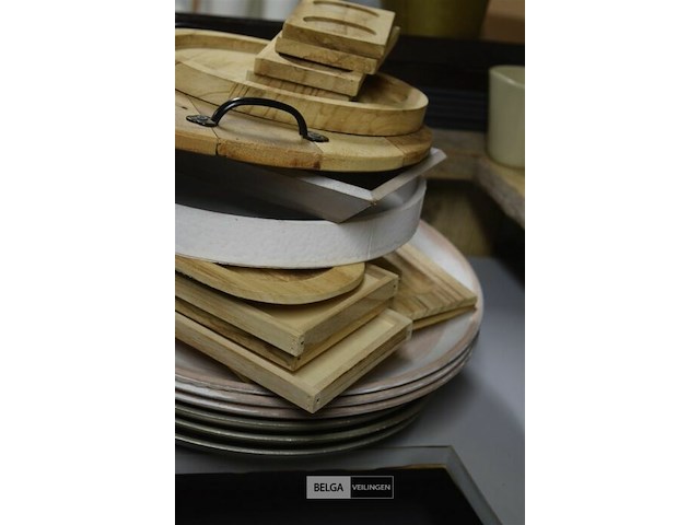 21 div houten decoratie schotels - afbeelding 2 van  4