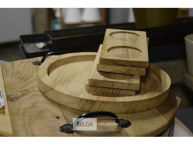 21 div houten decoratie schotels - afbeelding 4 van  4