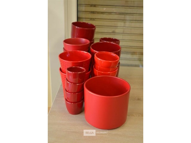 ±21 div maten rode bloempotten - afbeelding 1 van  5