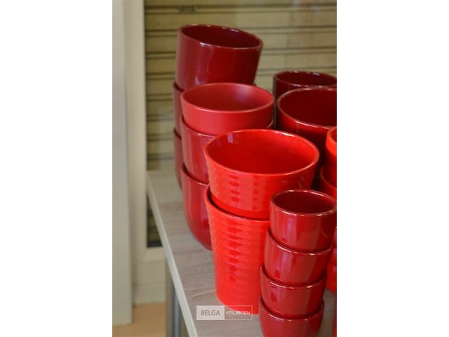 ±21 div maten rode bloempotten - afbeelding 4 van  5