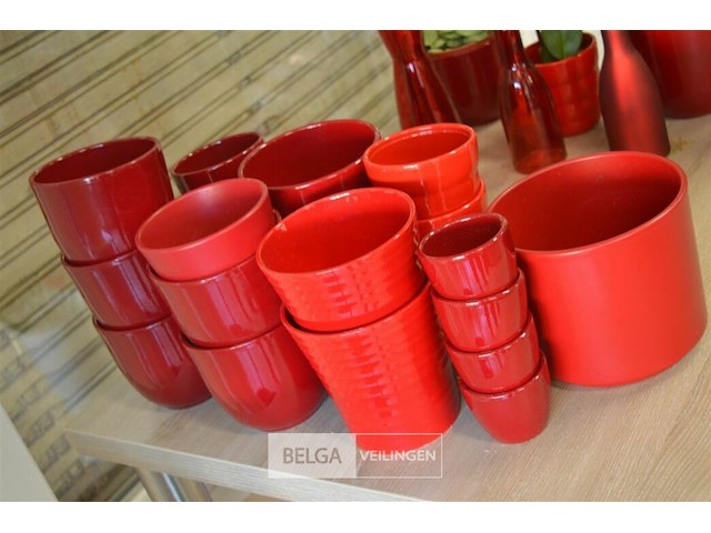 ±21 div maten rode bloempotten - afbeelding 5 van  5