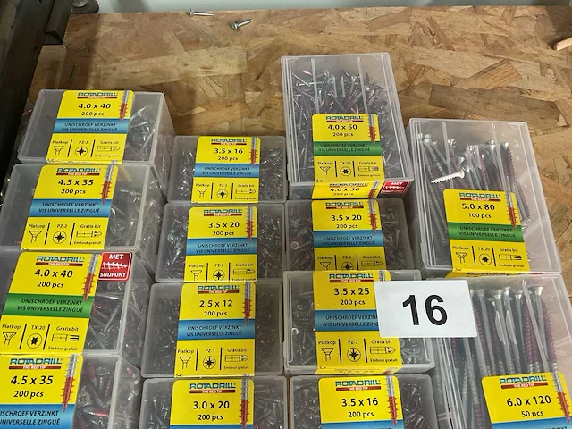 21 dozen houtschroeven met bits - afbeelding 3 van  5