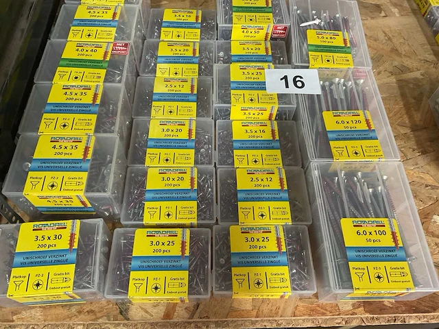 21 dozen houtschroeven met bits - afbeelding 4 van  5