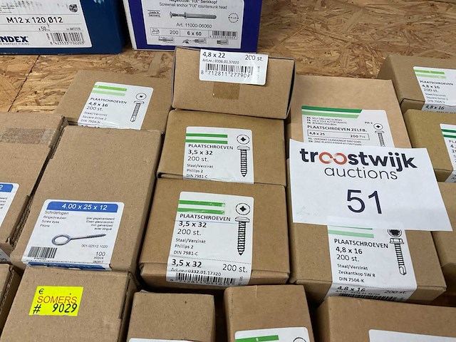 21 dozen oog schroeven en houtschroeven - afbeelding 3 van  6