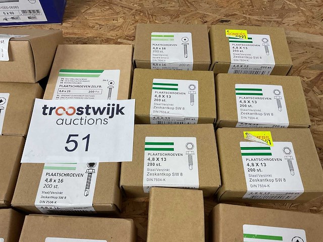 21 dozen oog schroeven en houtschroeven - afbeelding 4 van  6