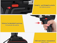 21 v accuschroefboormachine met !1 x 1500 mah batterijen - afbeelding 2 van  6